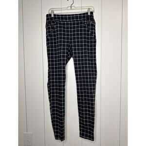 SOHO Apparel Ltd. black and white windowpane skinny pants Med.